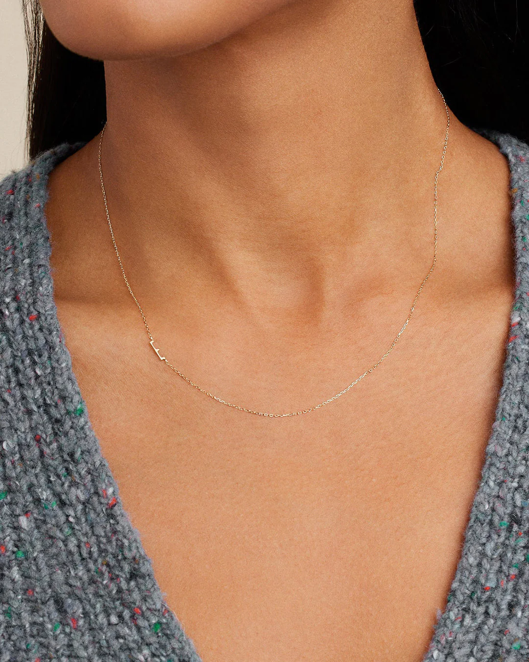14k Gold Alphabet Necklace - Image 18