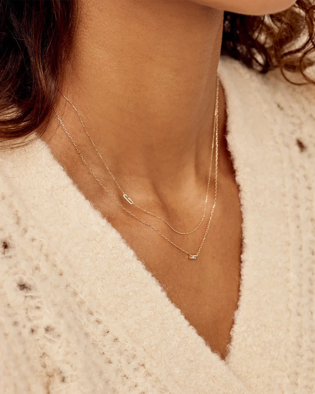 14k Gold Alphabet Necklace - Image 3