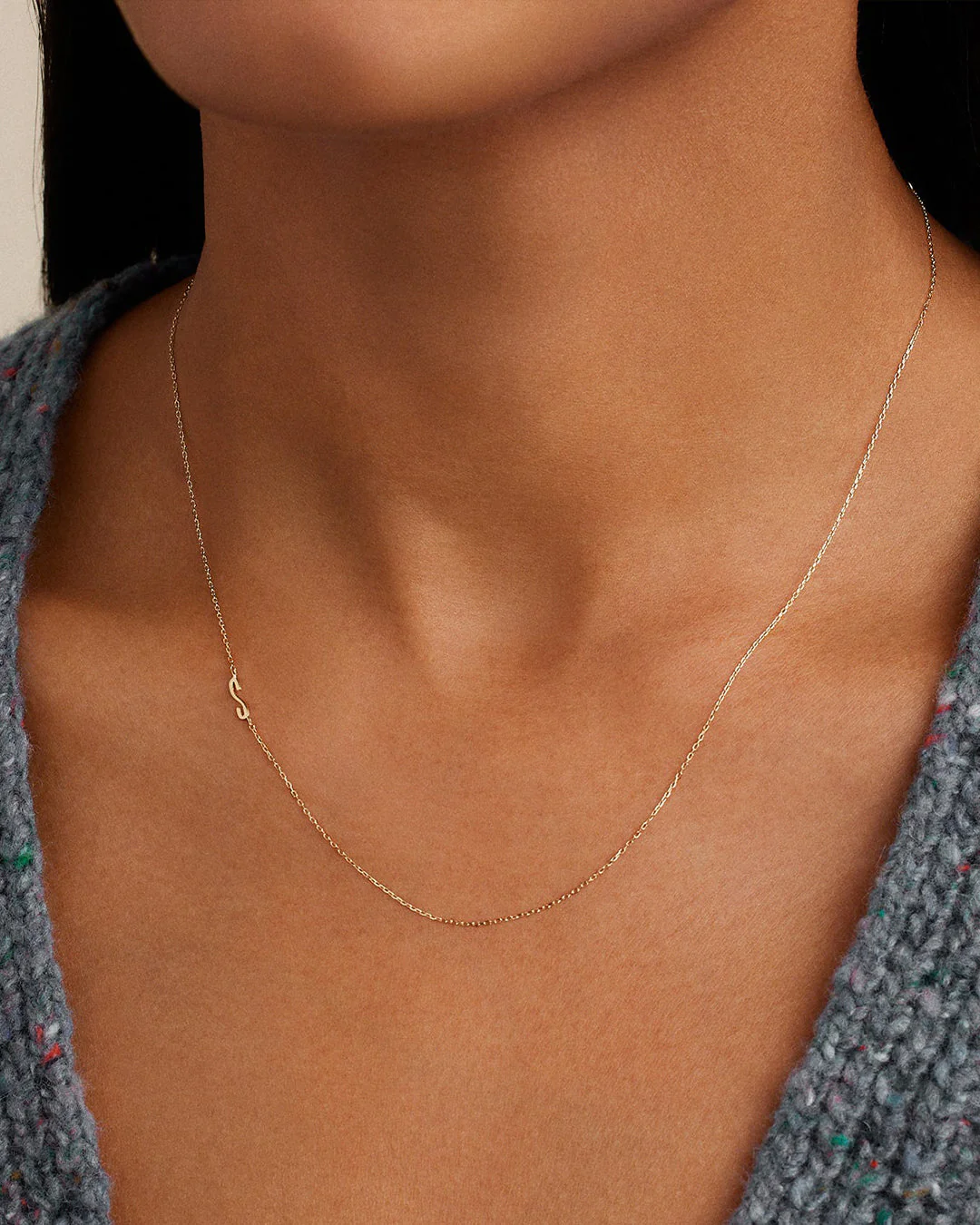 14k Gold Alphabet Necklace - Image 72