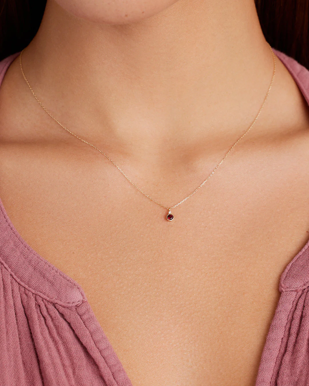 14k Gold Birthstone Necklace - Image 23