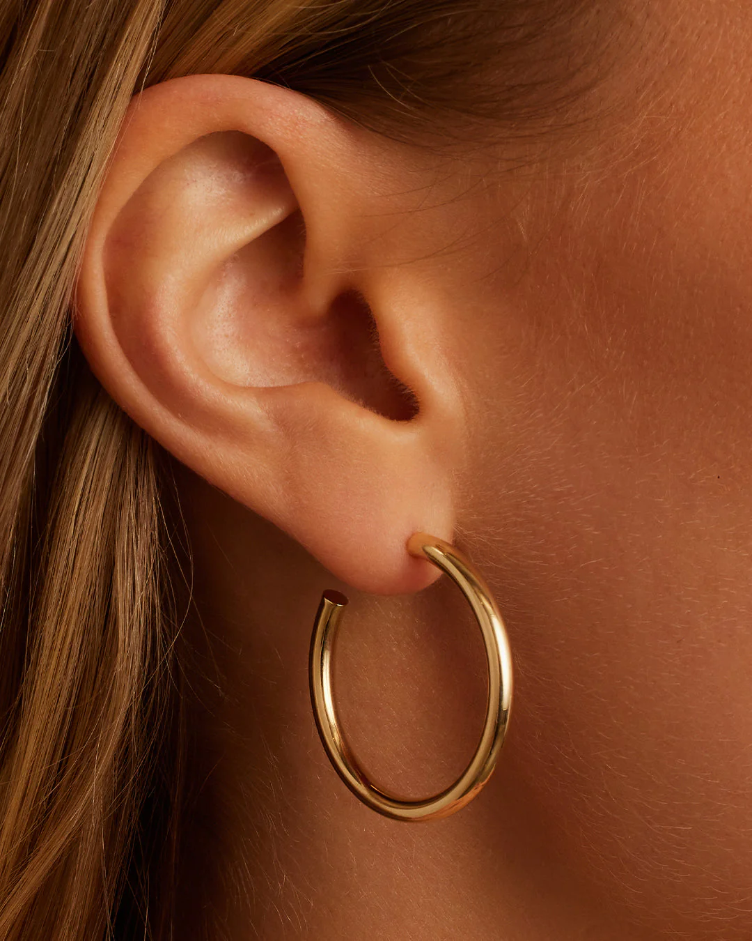 14k Gold Carter Single Hoop - Image 10