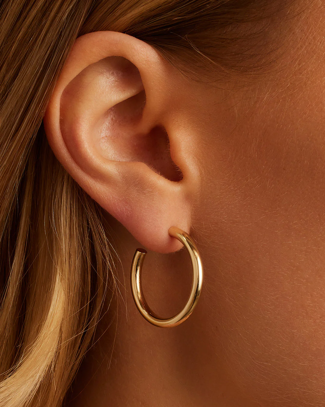 14k Gold Carter Single Hoop - Image 6