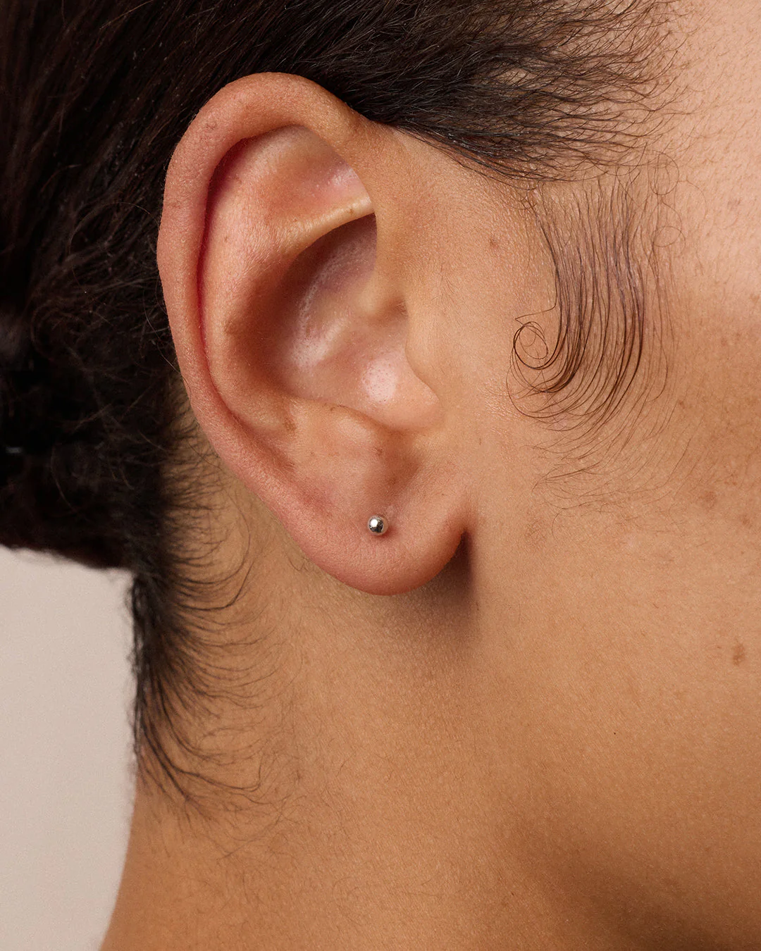 14k Gold Newport Flat Back Single Stud - Image 5
