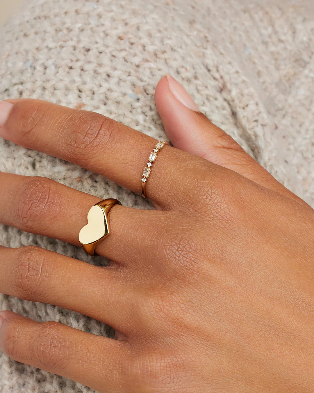 Baguette White Topaz and Diamond Ring - Image 3