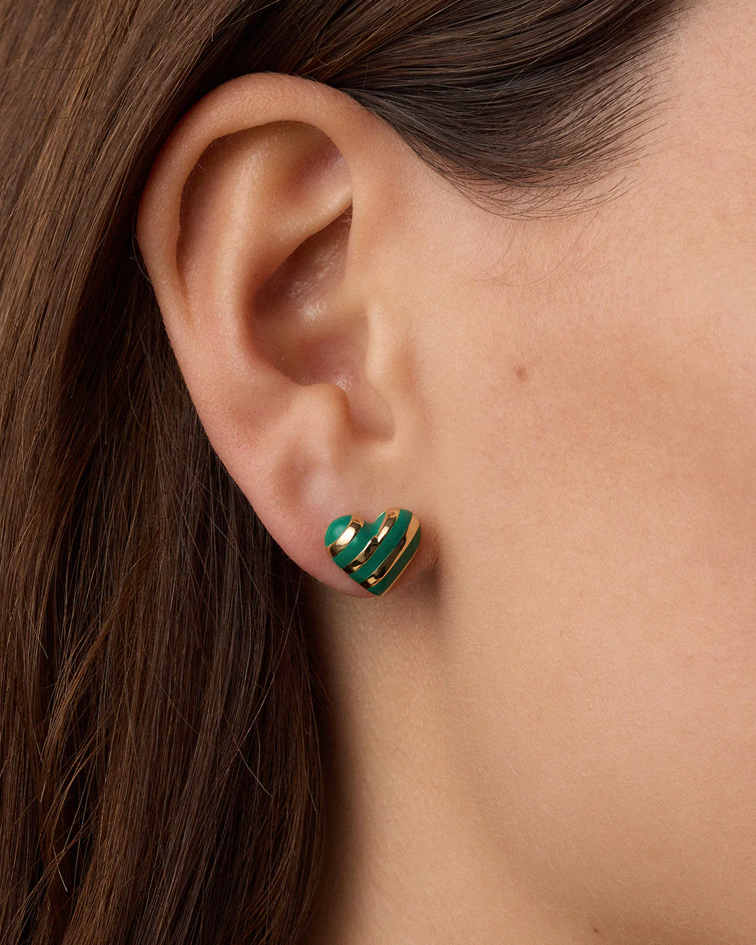 Campbell Enamel Heart Studs - Image 6