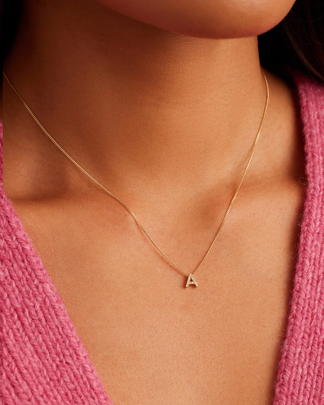 Diamond Alphabet Necklace - Image 2