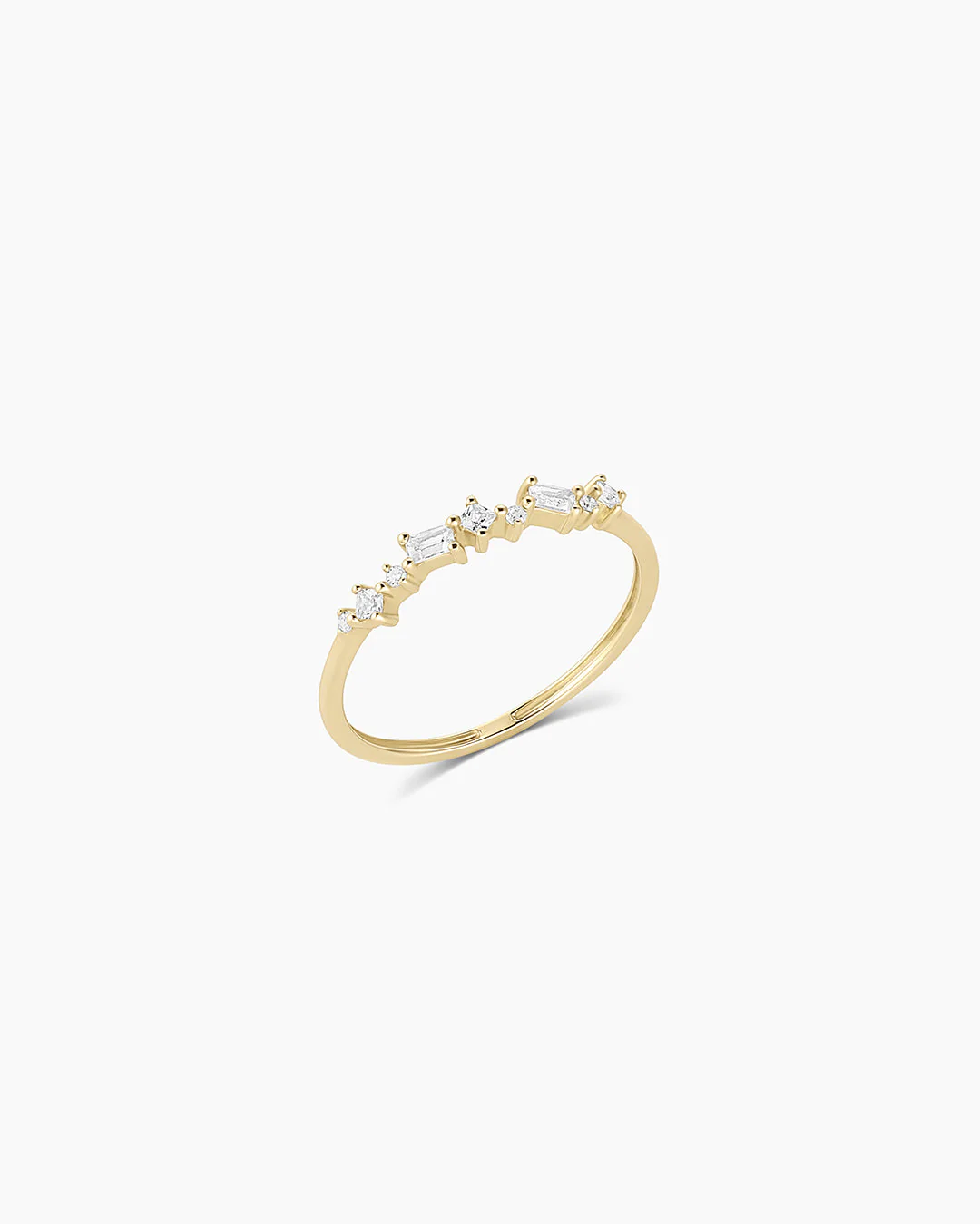 Diamond and White Sapphire Amara Cluster Ring - Image 4