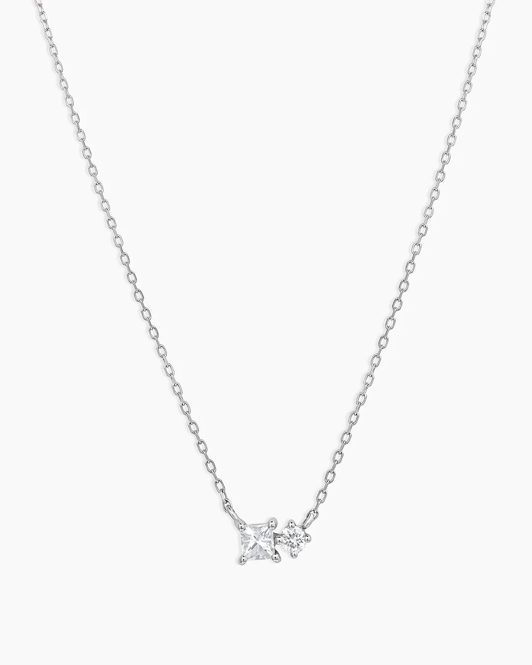 Diamond and White Sapphire Necklace - Image 5