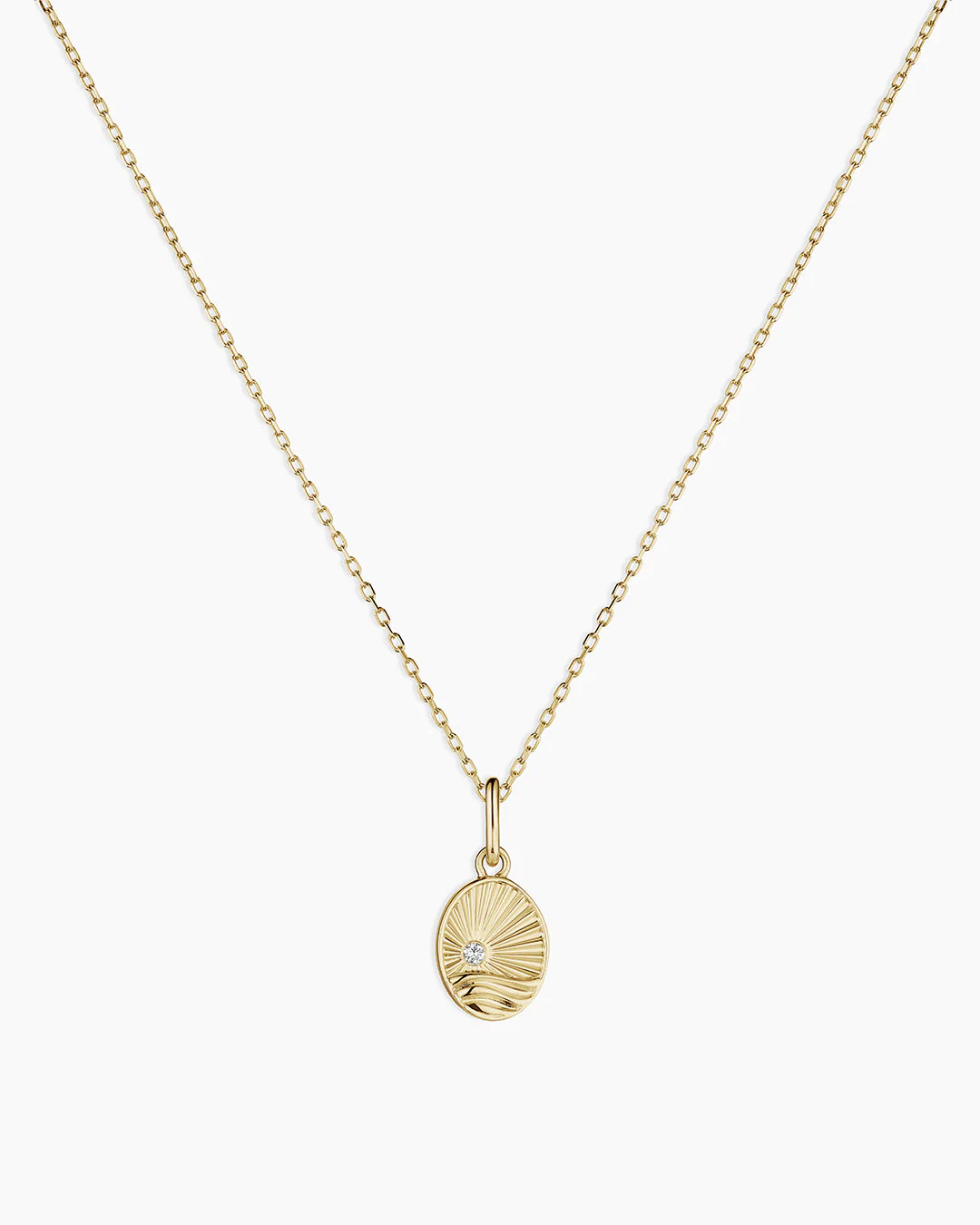 Diamond Beach Charm Necklace