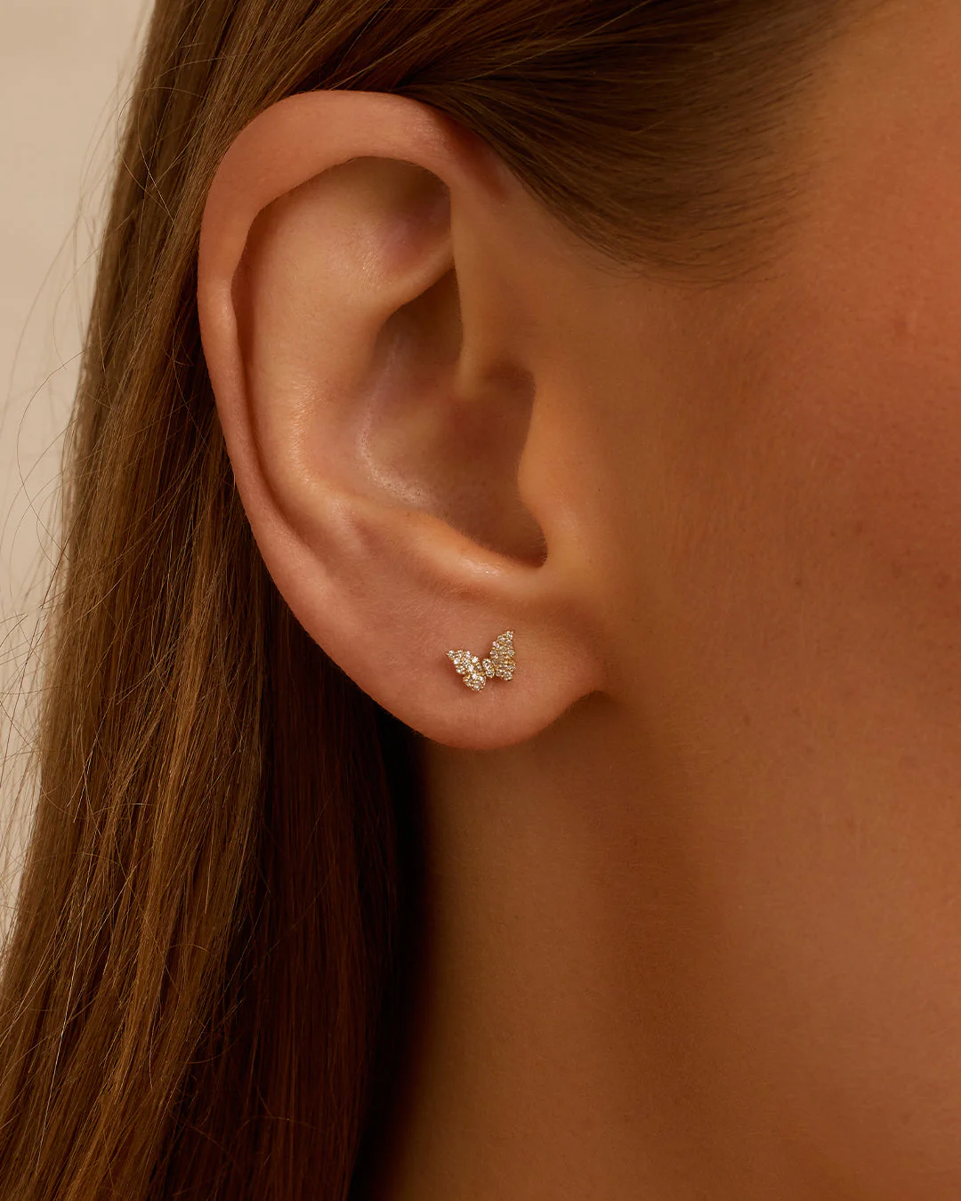 Diamond Butterfly Single Stud - Image 2