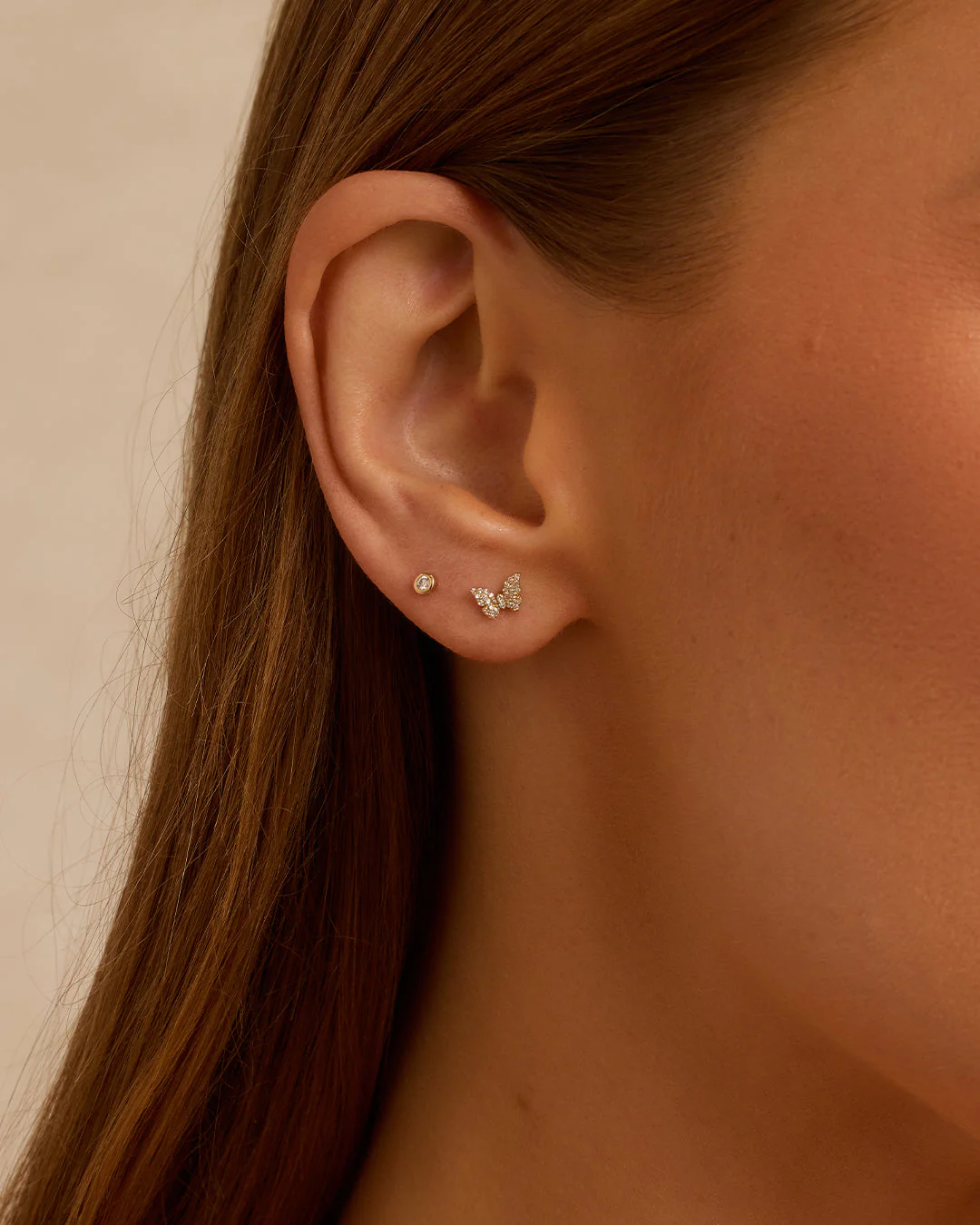 Diamond Butterfly Single Stud - Image 3