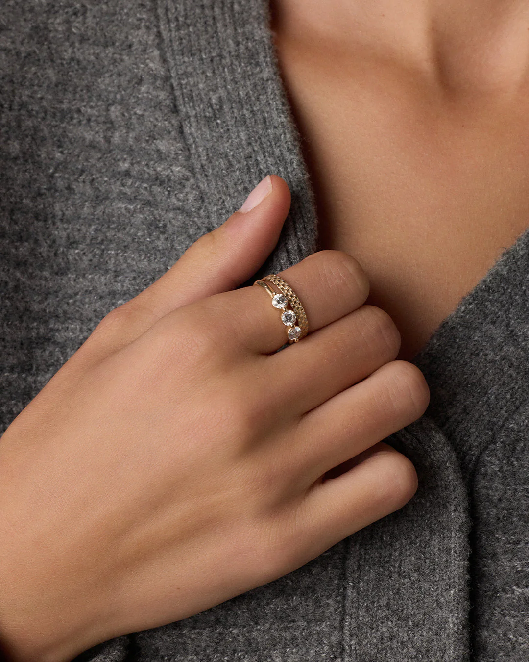 Diamond Checkered Ring - Image 3