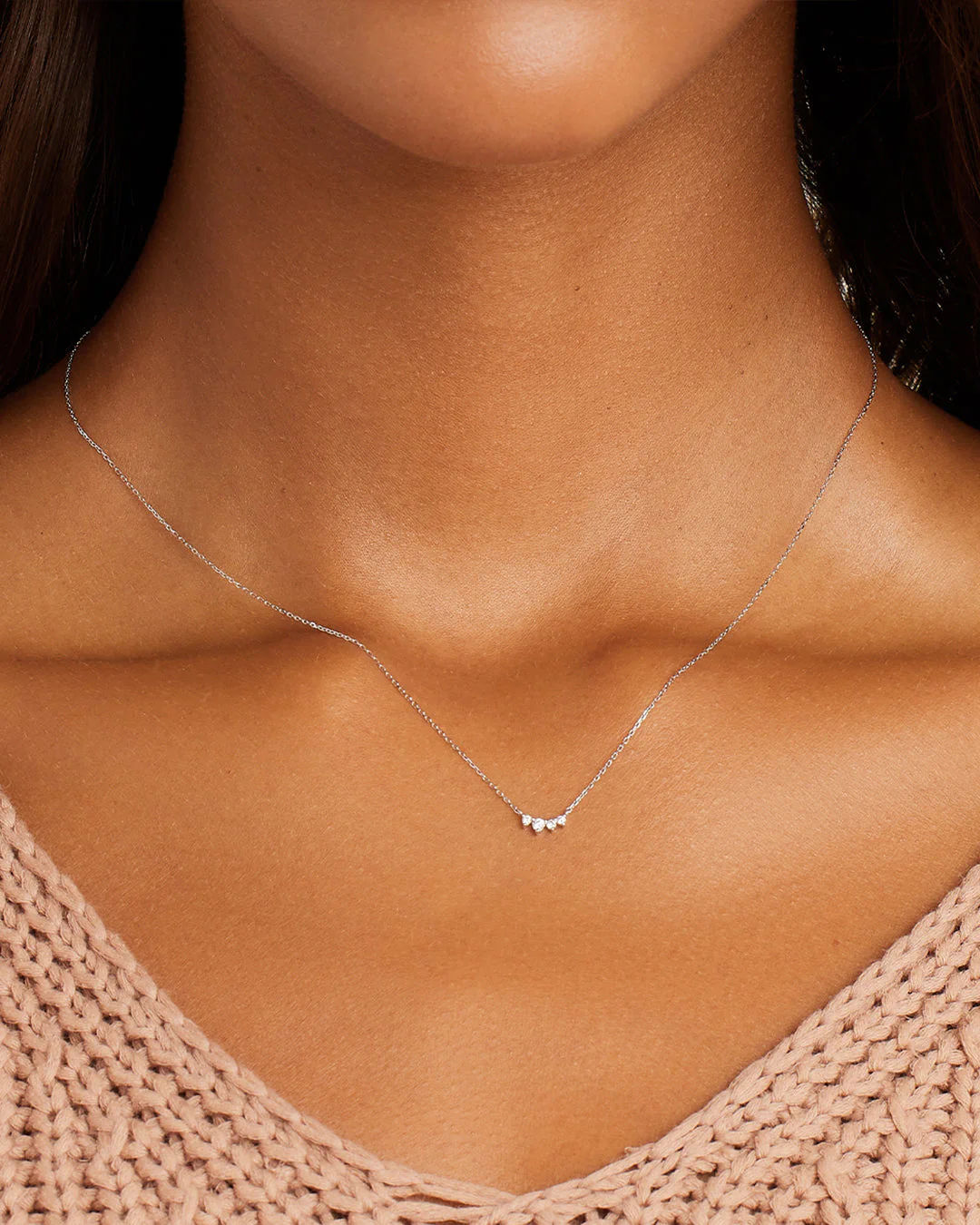 Diamond Cluster Necklace - Image 6