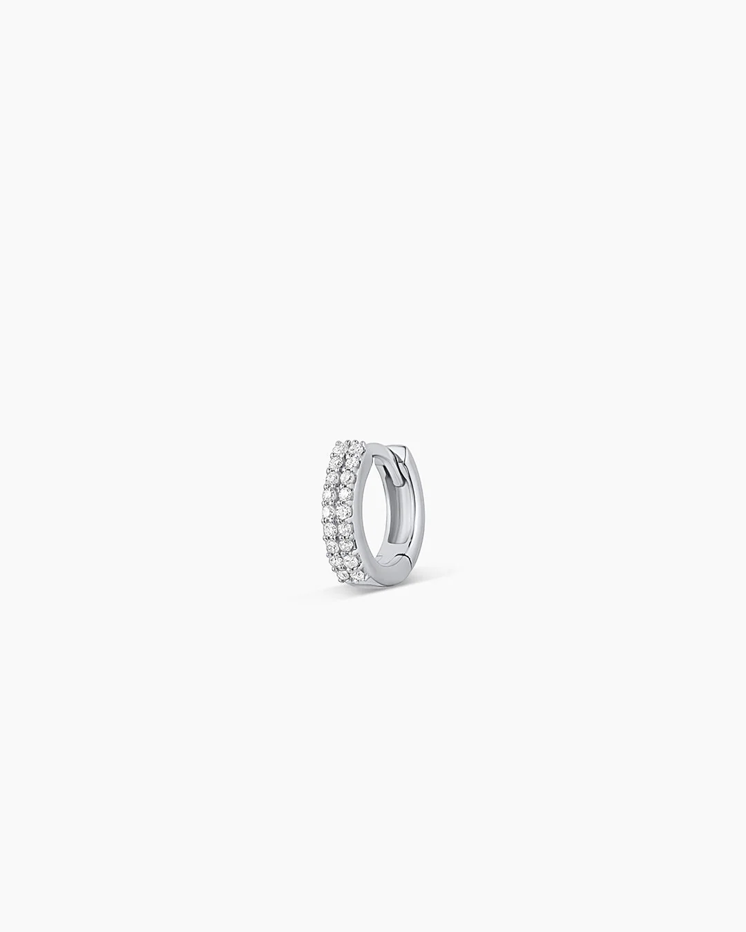 Diamond Double Down Single Huggie - Image 5