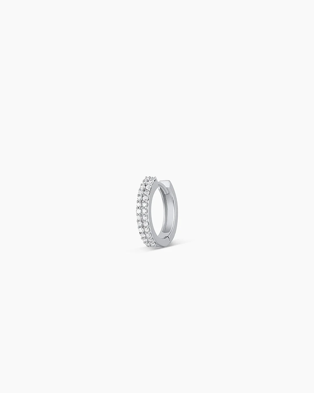 Diamond Double Down Single Huggie - Image 9
