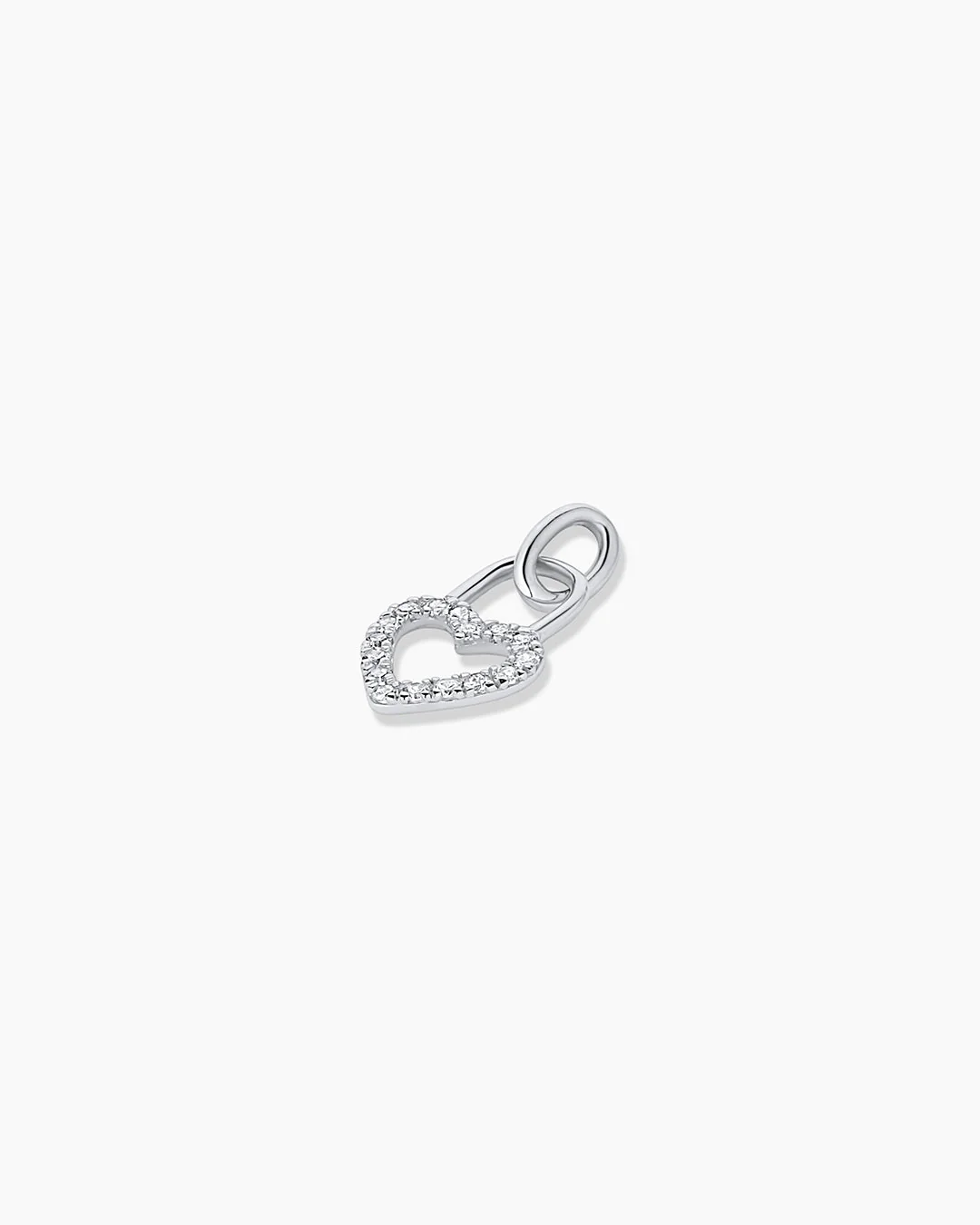 Diamond Heart Padlock Charm - Image 8