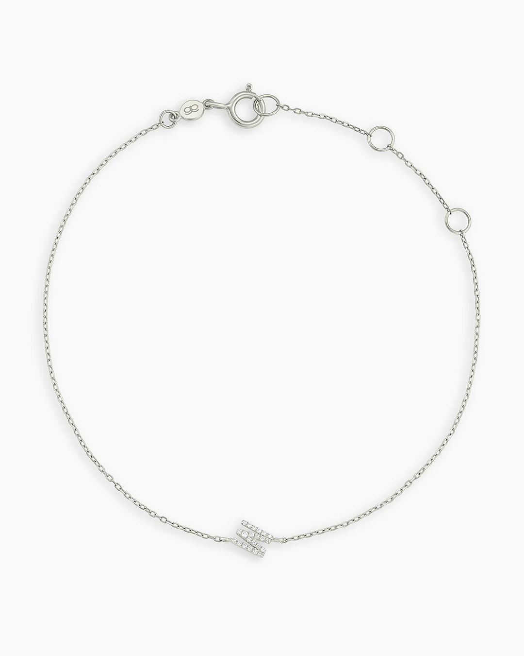 Diamond Pavé Alphabet Bracelet - Image 103