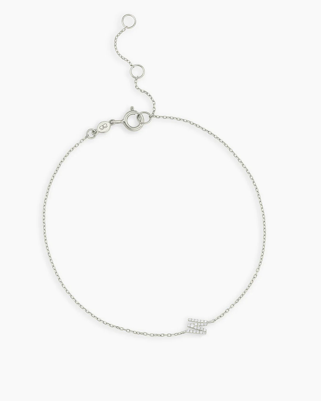 Diamond Pavé Alphabet Bracelet - Image 123