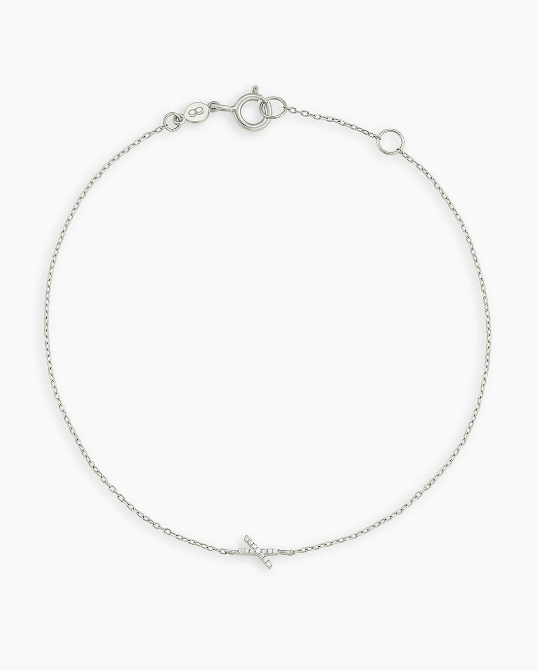 Diamond Pavé Alphabet Bracelet - Image 125