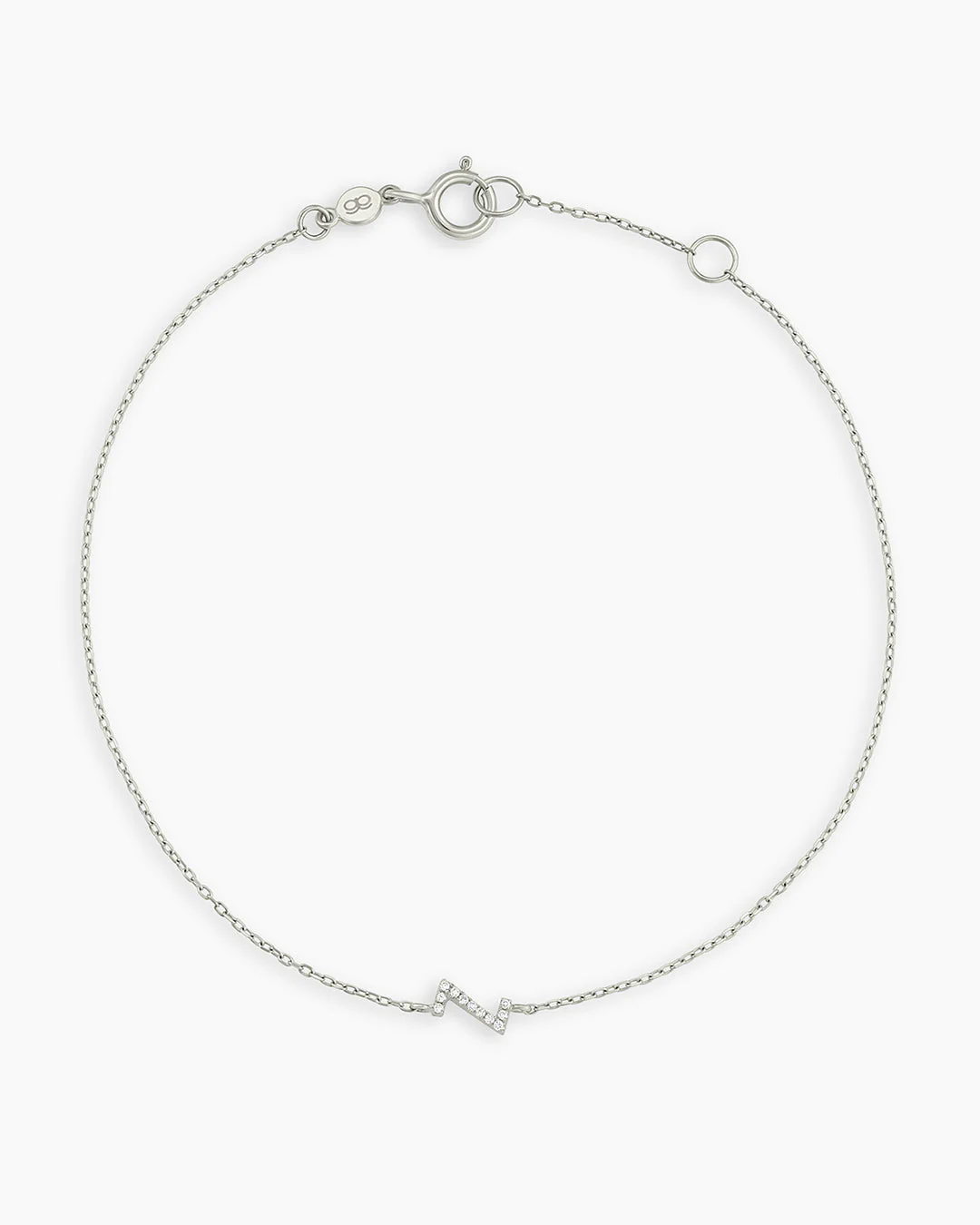Diamond Pavé Alphabet Bracelet - Image 128