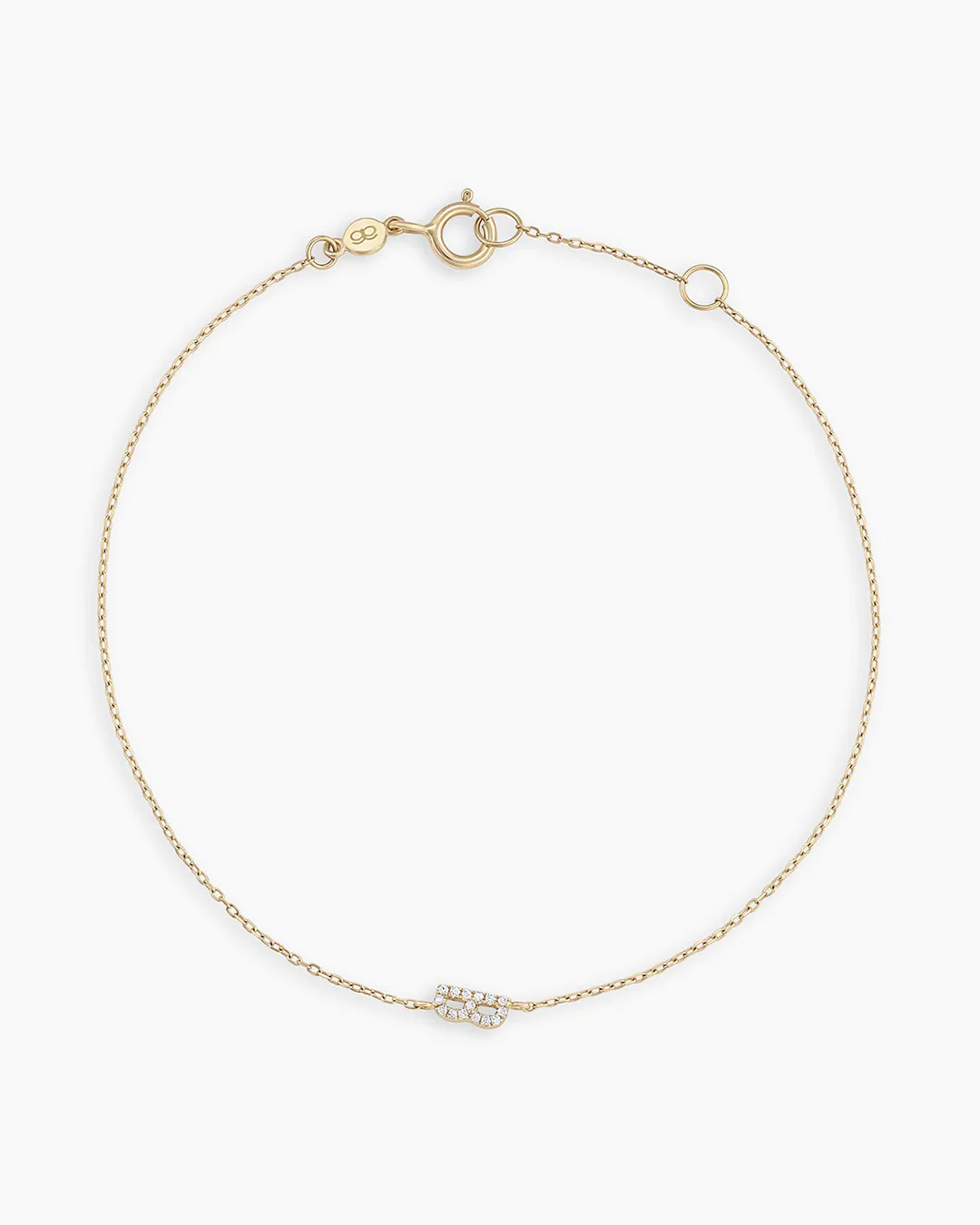 Diamond Pavé Alphabet Bracelet - Image 4