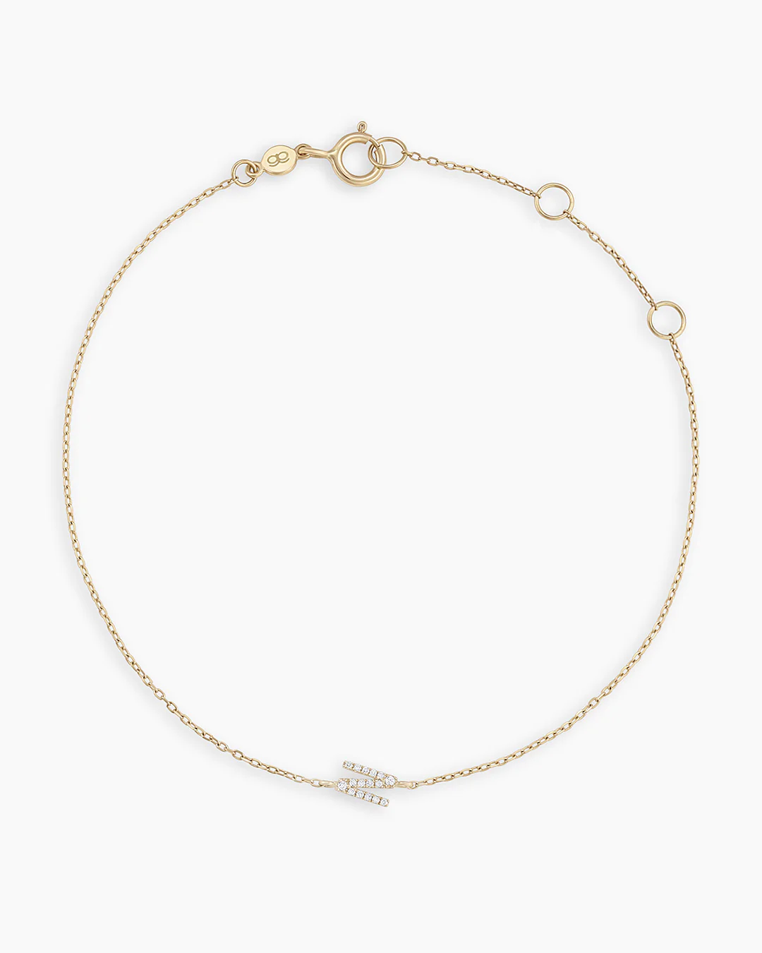 Diamond Pavé Alphabet Bracelet - Image 41