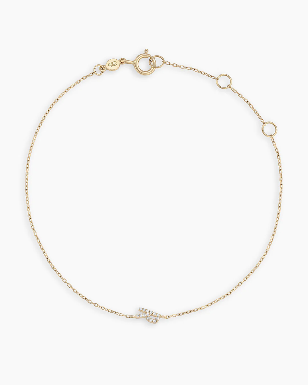 Diamond Pavé Alphabet Bracelet - Image 53