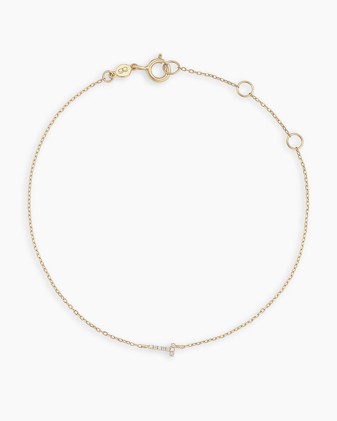 Diamond Pavé Alphabet Bracelet - Image 59