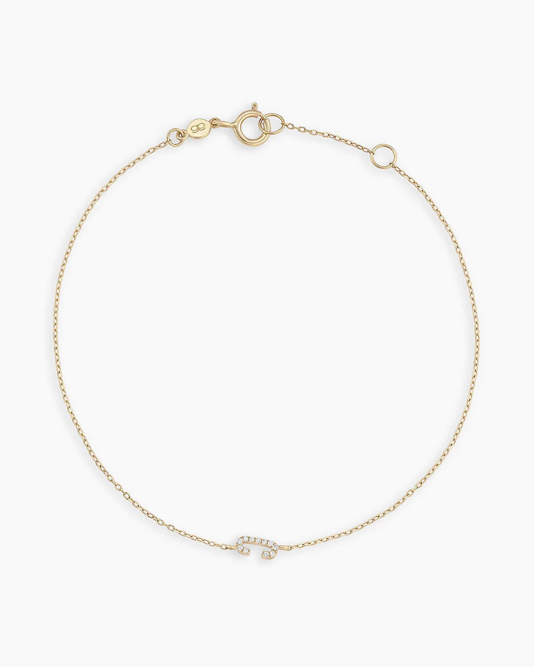 Diamond Pavé Alphabet Bracelet - Image 7