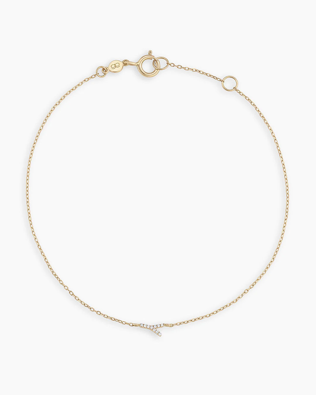 Diamond Pavé Alphabet Bracelet - Image 74