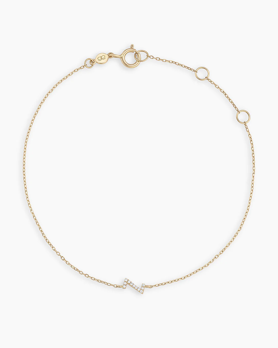 Diamond Pavé Alphabet Bracelet - Image 77