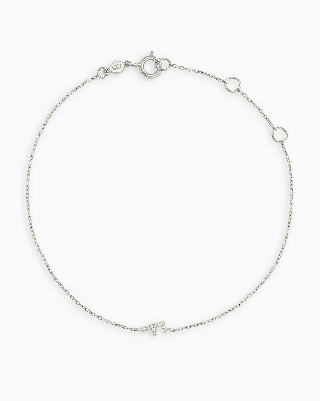 Diamond Pavé Alphabet Bracelet - Image 89