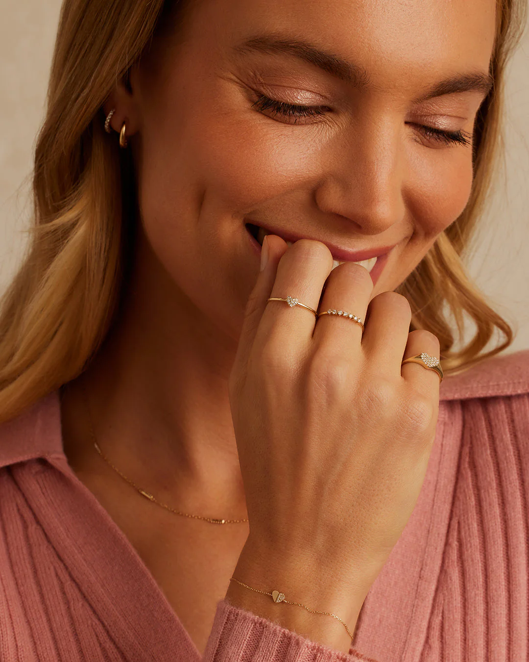 Diamond Pavé Heart Ring - Image 2
