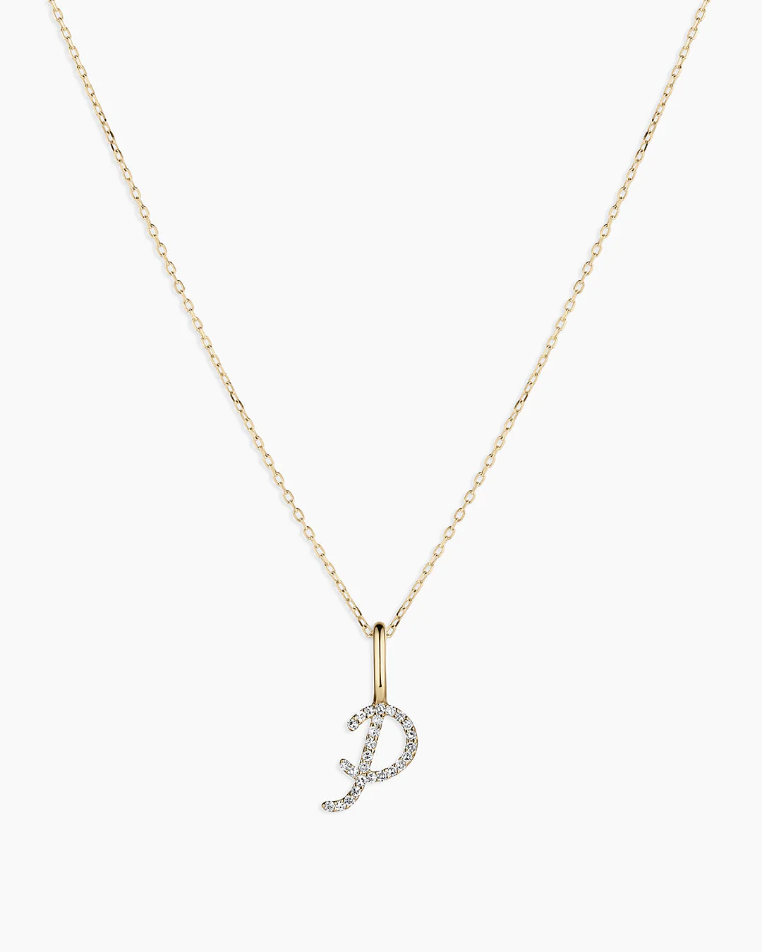Diamond Script Alphabet Charm Necklace - Image 61