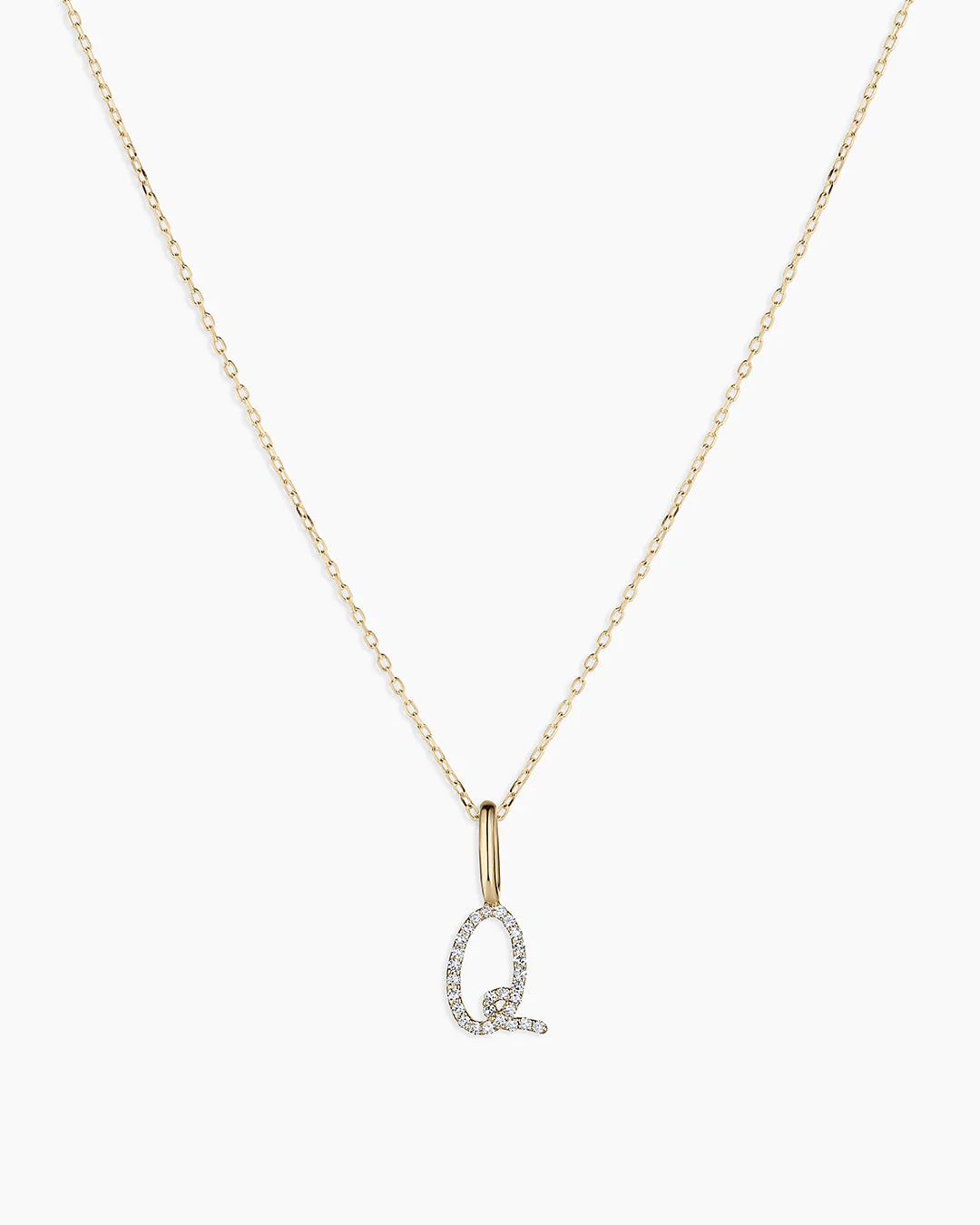 Diamond Script Alphabet Charm Necklace - Image 65