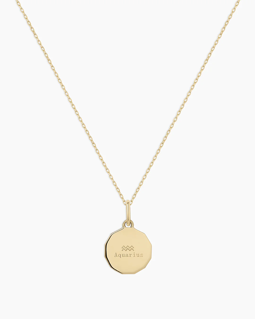 Diamond Zodiac Coin Charm Necklace - Image 38