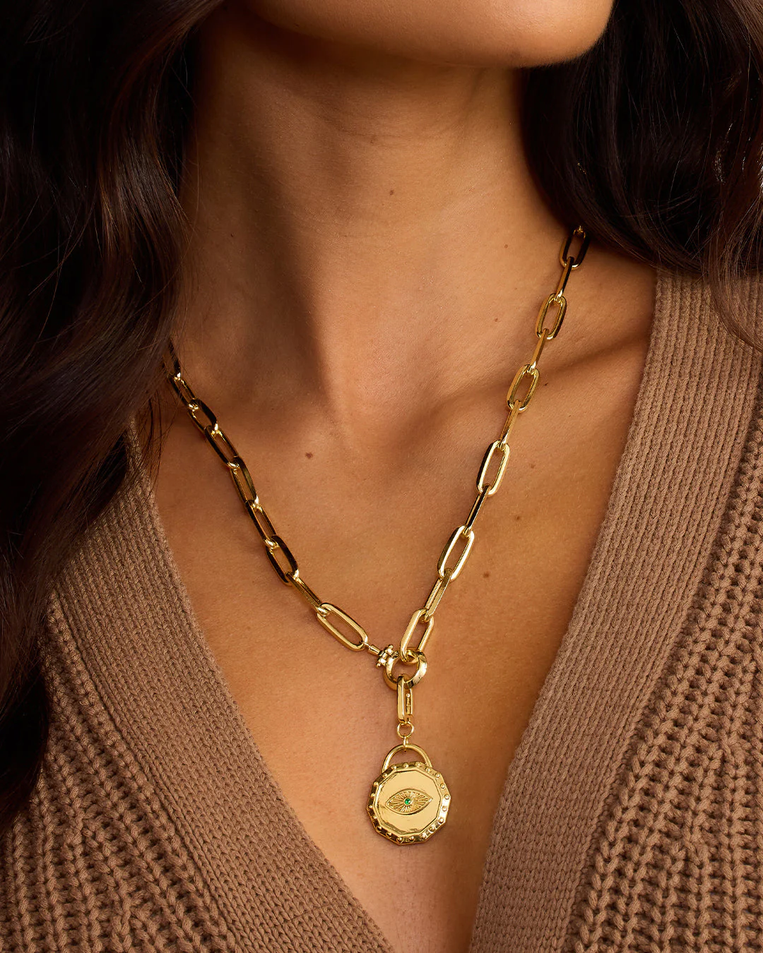 Evil Eye Coin Statement Charm - Image 2