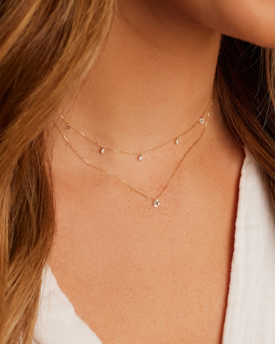Floating Diamond Statement Necklace - Image 3
