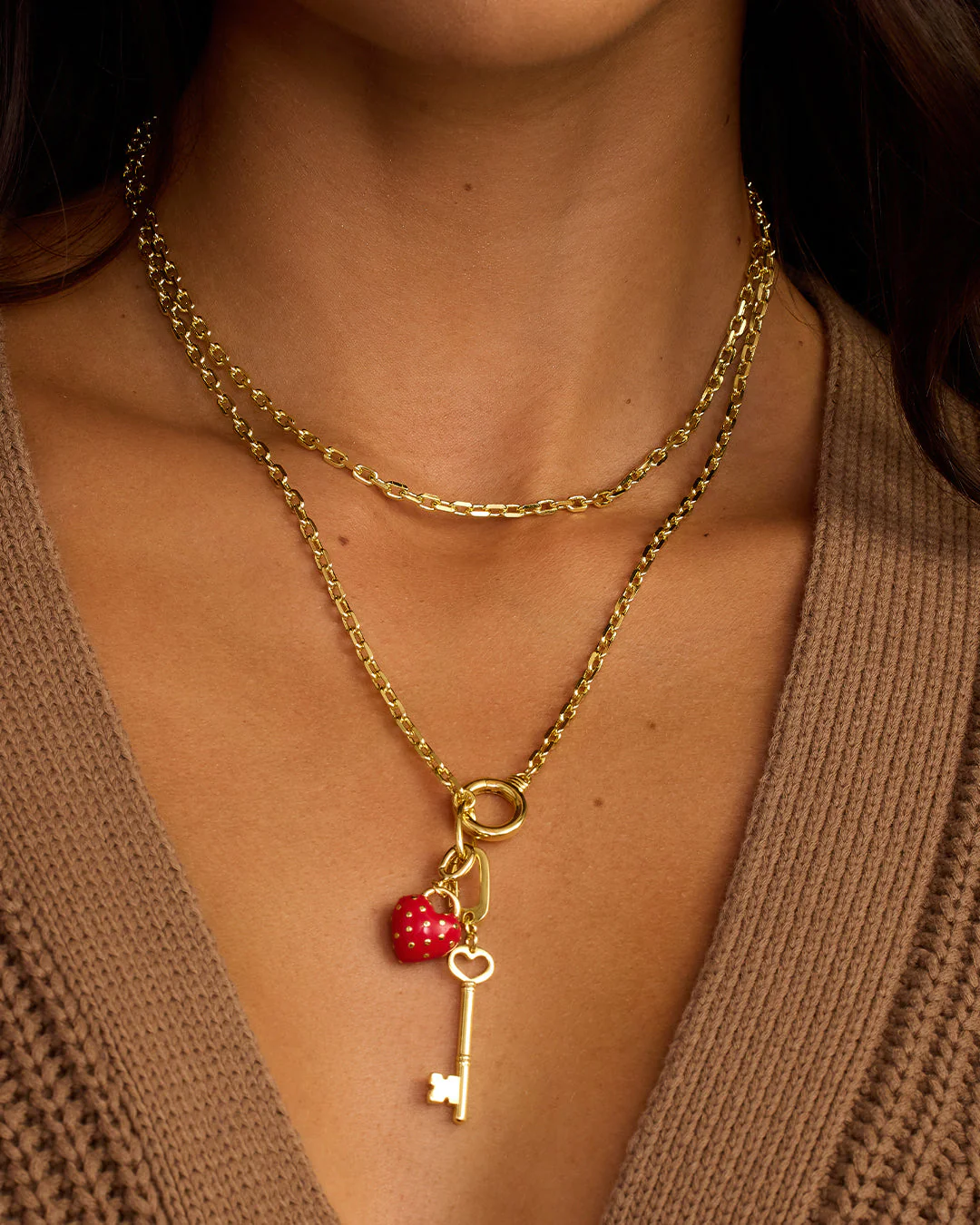 Heart Key Statement Charm - Image 2