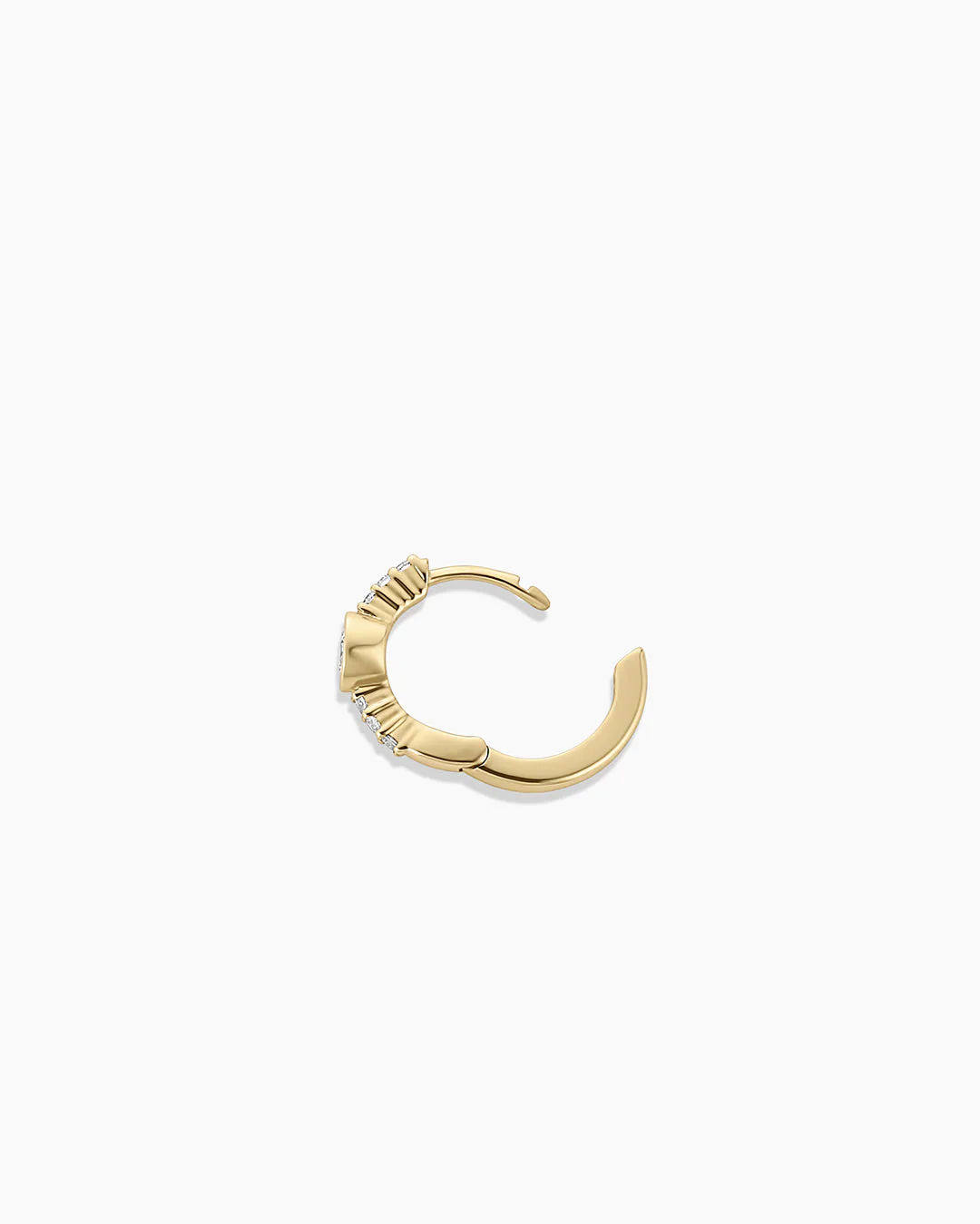 Lab Grown Diamond Circle Single Huggie - Image 4