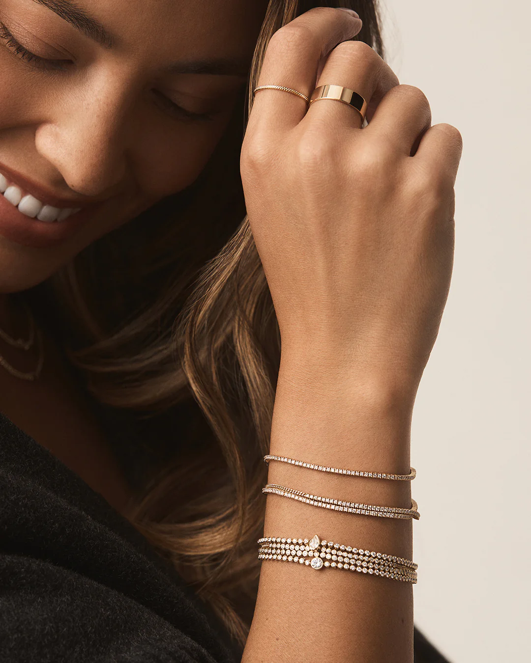 Lab Grown Diamond Pear Tennis Bracelet - Image 3