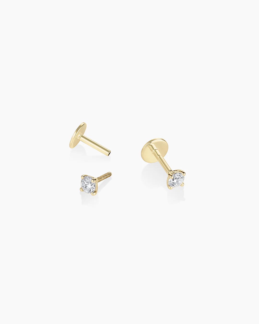 Lab Grown Diamond Solitaire Flat Back Studs - Image 4