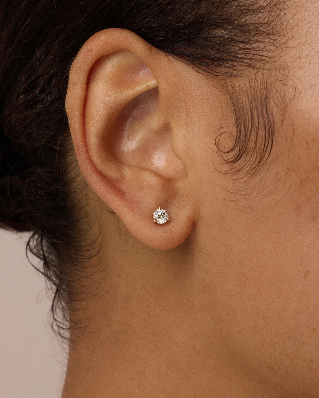 Lab Grown Diamond Solitaire Studs - Image 2