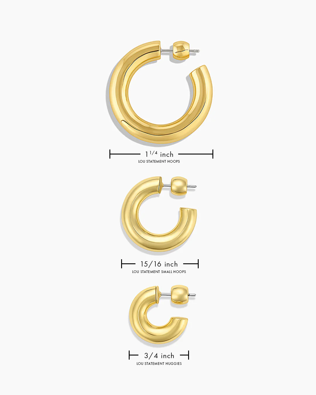 Lou Statement Small Hoops - Image 5