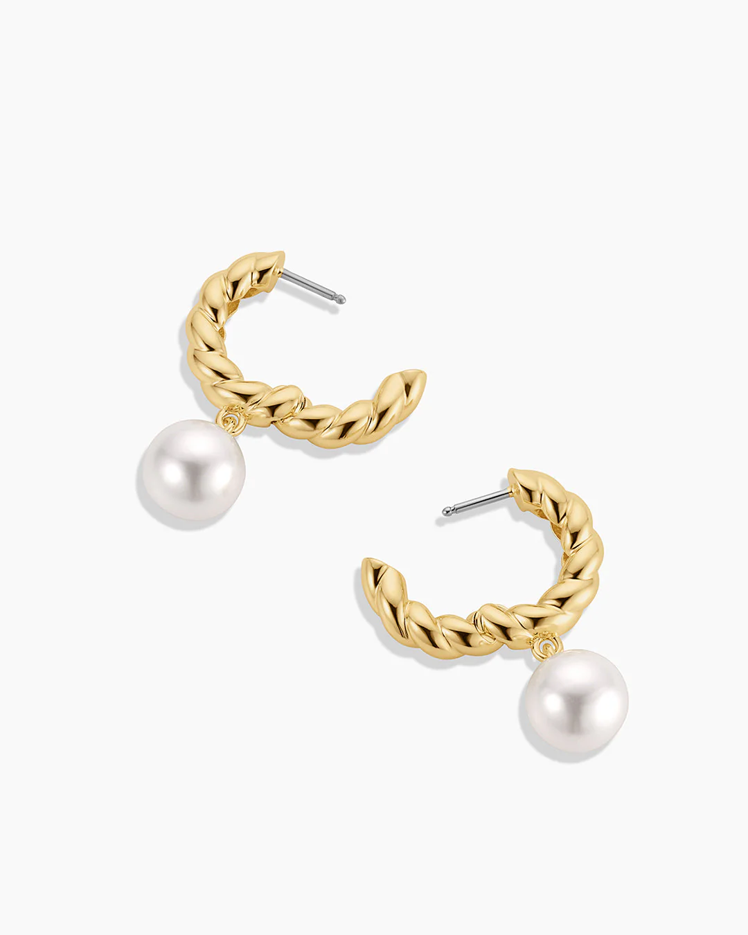 Pearl Crew Hoops - Image 4
