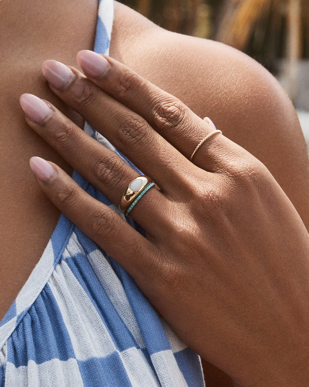 Turquoise Row Ring - Image 3