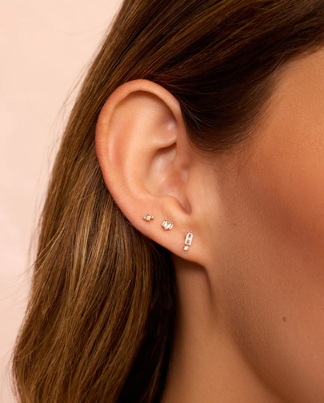 White Sapphire Amara Trio Studs - Image 2